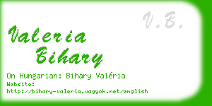 valeria bihary business card